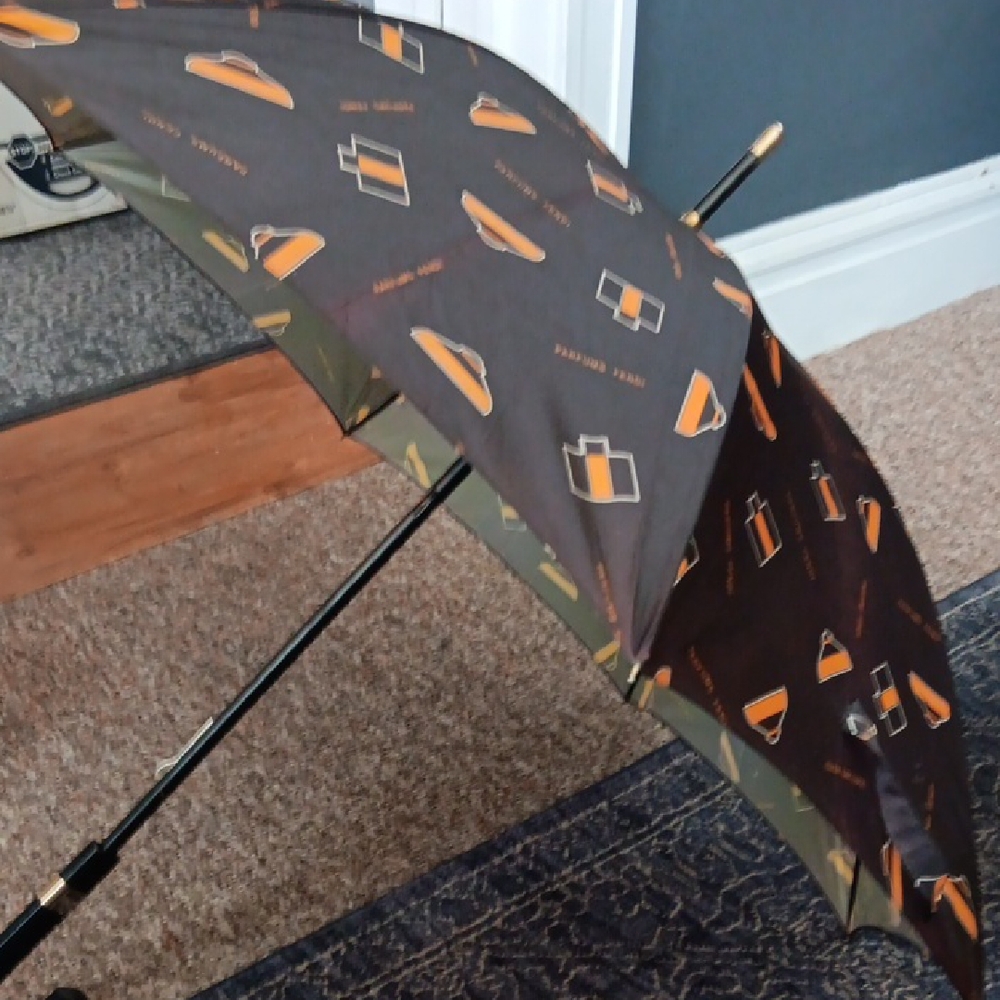 Fendi Black and Orange Umbrella